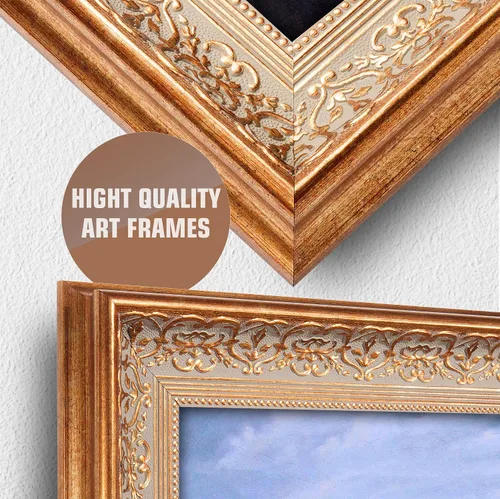 Miniatura 729 de A&T ARTWORK Campo de trigo con cipreses de Van Gogh Las reproducciones de arte clásico mundial, impresiones en lienzo giclée para decoración