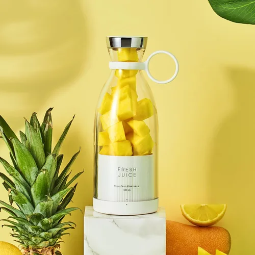 Miniatura 7 de Licuadora portátil de jugo, licuadora de jugo fresco, exprimidor eléctrico portátil inalámbrico de 11.8 fl oz, licuadora de jugo fresco portátil