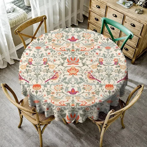 Miniatura 37 de Mantel de Mesa William Morris, Diseño Original William Morris Rústico de Granja Familiar con Estampado Étnico Mínimo para Decoración de Fiesta