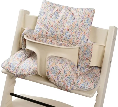 Miniatura 9 de Juego de Cojín Impermeable y Compatible con Stokke Tripp Trapp - Fácil de Limpiar para Recién Nacido - 100% Algodón (Oso de Peluche / 49.5 Piezas)