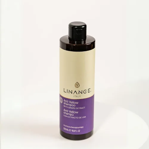 Miniatura 3 de LINANGE Champú anti amarillo con extracto de uva y pigmento violeta, 16.9 oz.