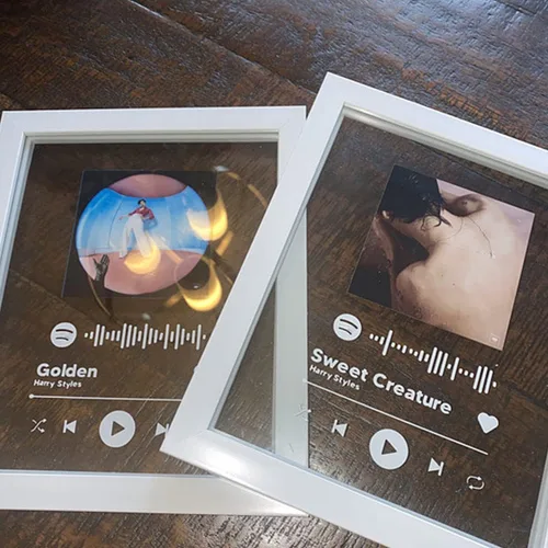 Miniatura 6 de Marcos de fotos personalizados, cubierta de álbum de acrílico, arte de pared, canción musical, póster de decoración musical como regalo