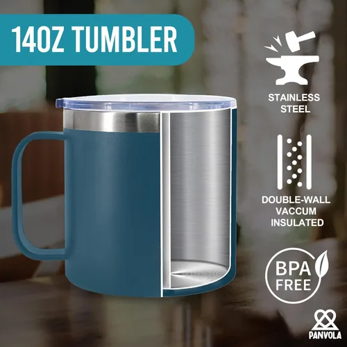 Miniatura 3 de A Wise Doctor Once Wrote Taza de café aislada de 14 onzas con asa y tapa, regalos para médico, estudiante de medicina, médico, médico, médico, Azul