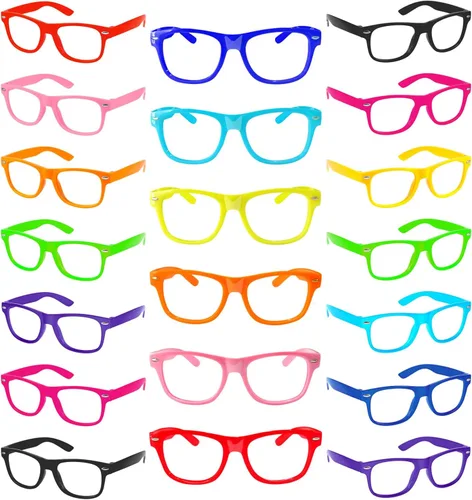 Miniatura 9 de Matcheck 20 gafas de juego de simulación para niños a granel, sin marco de lentes, gafas falsas para niños y niñas, regalos de fiesta de cumpleaños