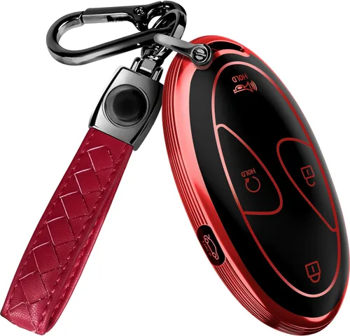 Miniatura 21 de Lucrum Compatible con funda para llavero Hyundai y llavero de cuero, funda para llavero para Santa Fe, Sonata, Tucson, Grandeur, Ioniq 5, Palisade