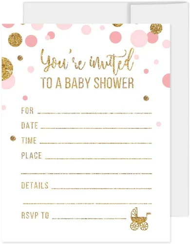 Miniatura 10 de Andaz Press Colección de fiesta de baby shower de niña con purpurina de oro rosa rubor, pancarta colgante con cuerda, Welcome Baby!, 5 pies, 1 juego