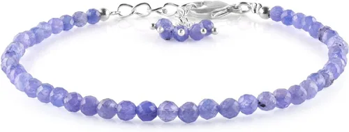 Miniatura 60 de Natural Gemstone Micro Beads Dainty Bangle Bracelet, Handmade Birthstone Jewelry, Healing Chakra Crystals, Silver Plated 8 inch, Birthday Gift for