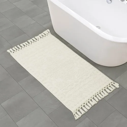 Miniatura 57 de French Connection Nellore Alfombras de Baño, Tapetes de Baño Tejidos y con Cuentas, Tapetes de Baño Duraderos y Gruesos para Baño y Alfombras