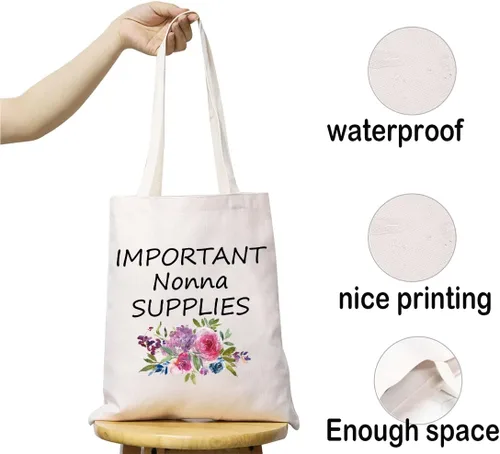 Miniatura 5 de JXGZSO Importante Nonna Supplies Tote Bag Nonna Regalo de cumpleaños Nonna Regalo Nonna Regalo del Día de la Madre