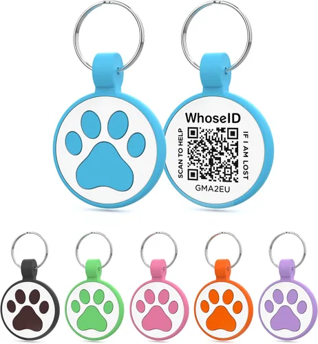 Miniatura 8 de Etiqueta para gatos con código QR, página de visualización de perfil en línea de mascotas, múltiples contactos de emergencia, silicona silenciosa