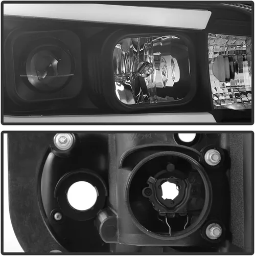 Miniatura 4 de ACANII - Para Dodge Charger NEGRO 2006-2010 Nuevos faros delanteros LED estilo tubo con proyector, lado del conductor y del pasajero