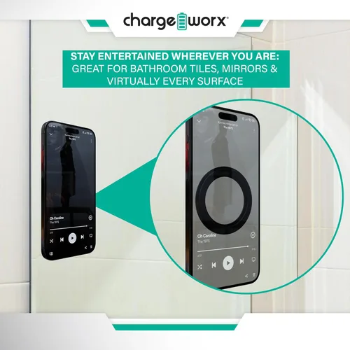 Miniatura 6 de CHARGEWORX Paquete de 3 soportes magnéticos para pared, compatibles con MagSafe, soportes adhesivos para teléfono, para ducha, baño, cocina, espejo