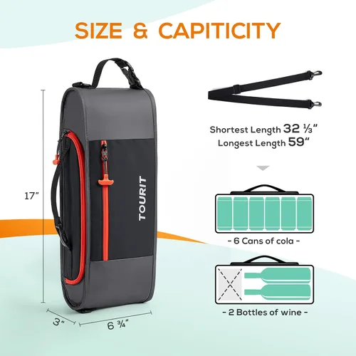 Miniatura 2 de TOURIT Cooler Bag - Funda aislante para 6 latas, pequeños accesorios de golf suaves para hombres, cabe discretamente en bolsa de golf