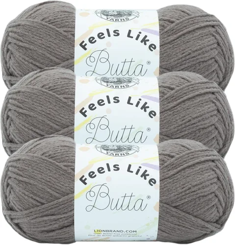 Miniatura 21 de Lion Brand Yarn - Hilo Feels Like Butta, hilo aterciopelado suave para tejer y hacer ganchillo, paquete de 1, Negro