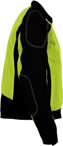 Miniatura 7 de Milwaukee Leather MPM1790 - Chaqueta blindada de malla para hombre, color negro y verde neón, con chaqueta extraíble para lluvia
