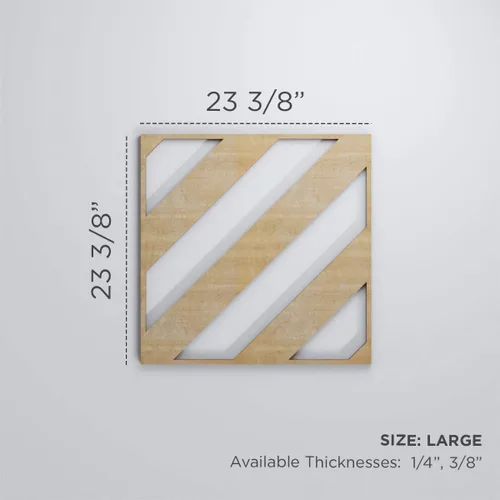 Miniatura 2 de Ekena Millwork WALW24X24X0375STRWA Strymon Paneles de pared decorativos de 3/8 pulgadas en T, 23 3/8 pulgadas de ancho x 23 3/8 pulgadas de alto