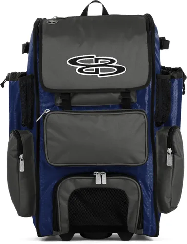 Miniatura 12 de Boombah Rolling Superpack - Bolsa para equipo de béisbol/sóftbol, varios colores, mango telescópico y capacidad para 4 murciélagos, versión