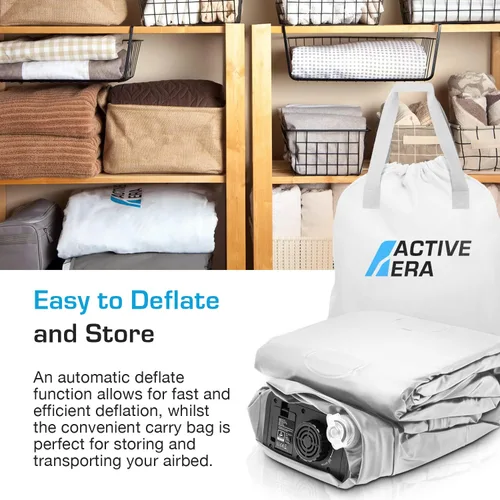 Miniatura 7 de Active Era Colchón de aire individual de 21 pulgadas con bomba integrada y almohada elevada, resistente a pinchazos, cama inflable impermeable