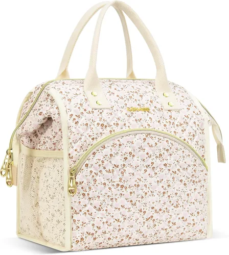 Miniatura 16 de LOKASS - Lonchera aislada para mujeres - Bolsa de almuerzo reutilizable de 10 L para mujeres - Bolsa térmica tipo hielera a prueba de fugas