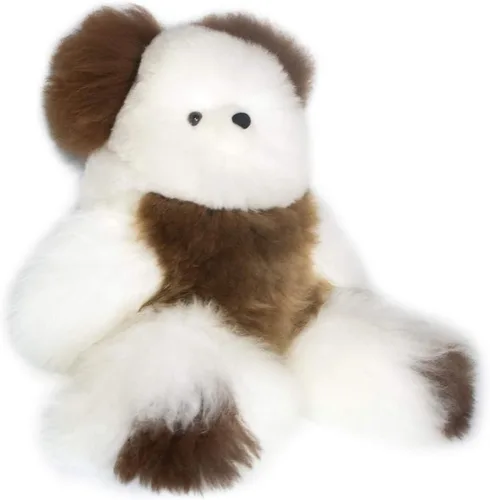 Miniatura 4 de Oso de Peluche de Bebé Alpaca Suave y Tierno - 9 pulgadas. Animal de Peluche de Alpaca Premium Hecho a Mano con Piel Auténtica de Alpaca. Lindo Oso