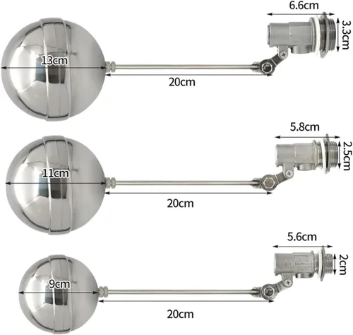 Miniatura 4 de Stainless Steel Water Float Valve Shut Off Ball Level Control Flow Sensor DN15 DN20 DN25(DN15)