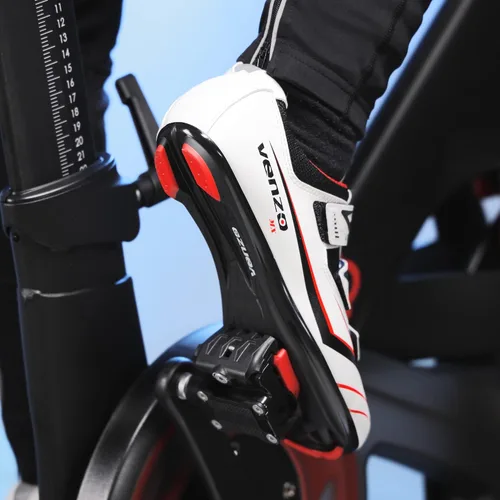 Miniatura 8 de Venzo Zapatos de ciclismo de carretera para hombre, 3 correas, compatibles con Look Delta y Shimano SPD-SL, perfectos para bicicletas de carreras