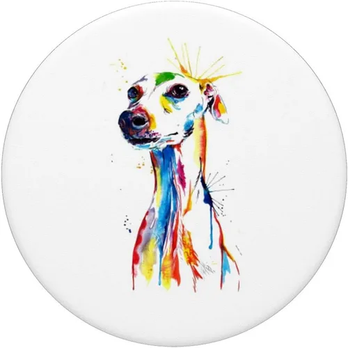 Miniatura 3 de Lovely Greyhound Dog Splash Pop Artwork - PopSockets Grip and Stand for Phones and Tablets