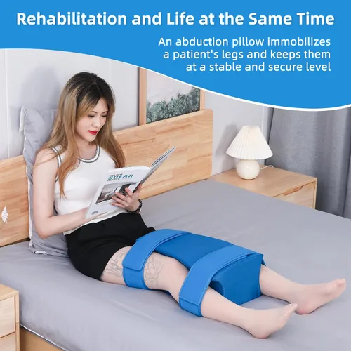 Miniatura 5 de TYYIHUA Almohada de abducción de cadera - Almohada de cirugía de cadera con funda de almohada - Almohada de espuma cómoda para cirugía de reemplazo