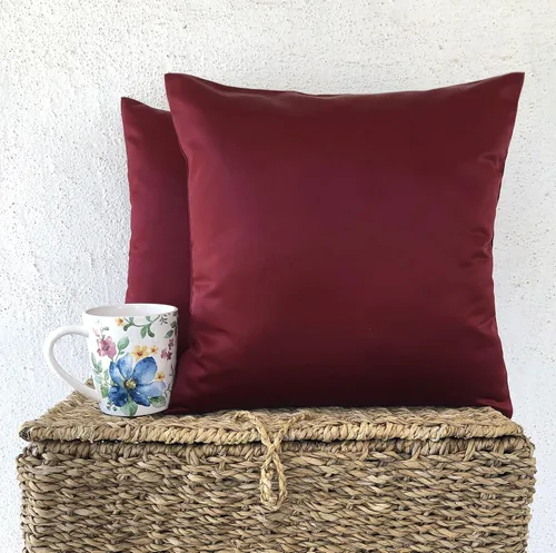 Miniatura 3 de AVKA Studio Fundas de Cojines Decorativos de Satén de Calidad Gruesa - Juego de 2 - Negro 12x12 pulgadas Fundas de Almohada Decorativas - con Forro