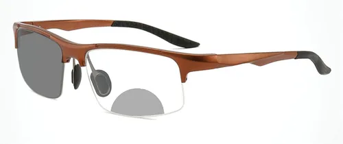 Miniatura 8 de Gafas de lectura bifocales fotocromáticas para hombres Aluminio magnesio deportes transición lupa presbicia gafas de sol lectores Negro