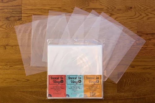 Miniatura 2 de 100 Protectores de plástico transparente 3 mm. Protectores para vinilos 12.75 x 12.5 pulgadas. Proporcione la mejor protección a su colección