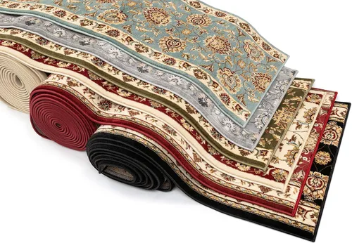 Miniatura 4 de Well Woven Alfombra de pasillo y escalera de tamaño personalizado, elige tu longitud, color azul claro Sultan Sarouk, oriental tradicional, 31