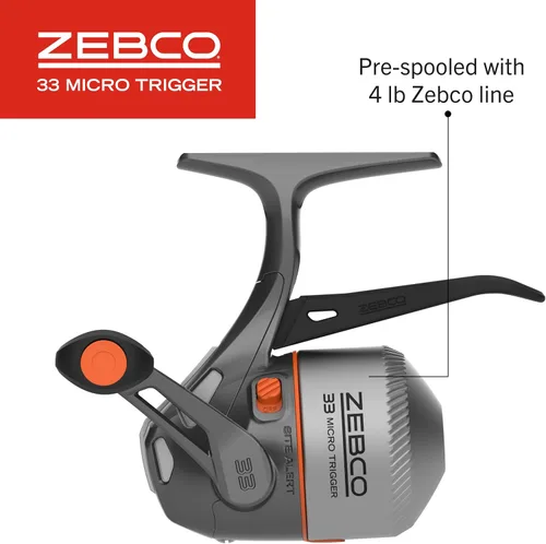 Miniatura 6 de Zebco 33 Micro Trigger Spincast - Combo de carrete y caña de pescar, caña telescópica de 2 piezas de 6 pies 6 pulgadas, Ultra-Lt Power, Mod Action