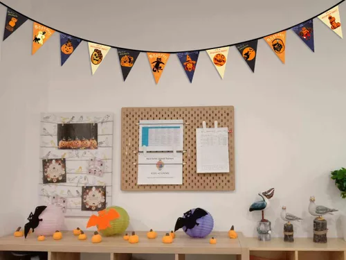 Miniatura 4 de Cartel temático de personajes de películas de terror para decoración de interiores y exteriores, suministros de fiesta de Halloween, decoraciones
