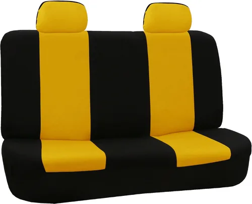 Miniatura 12 de FH Group - Juego de fundas de asientos para automóvil, de tela beige, para SUV, sedán y camioneta, para asientos de respaldo bajo con reposacabezas