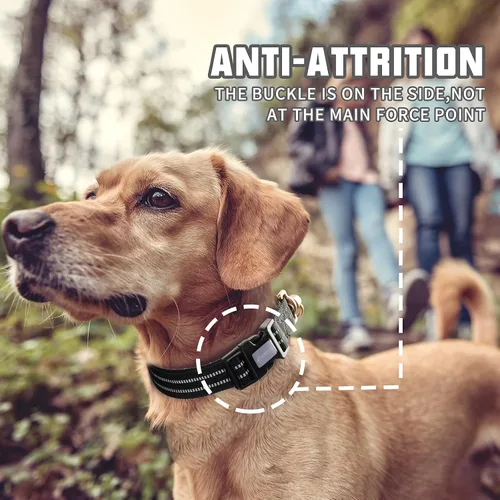 Miniatura 5 de Auroth Collar de perro para perros medianos y grandes, collar reflectante para perro, collares ajustables de nailon suave con anillo en D de metal