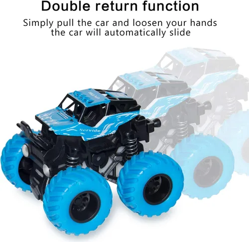 Miniatura 4 de LONANDY Monster Truck Juguetes para niños de 4 a 7 años – Juguetes de coche de fricción para niños pequeños de 3, 4, 5, 6 años, auto de juguete Push