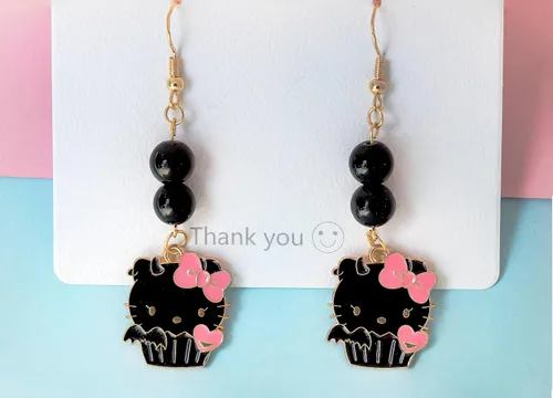 Miniatura 5 de Anjulery 36 Pieces Enamel Cat Charms for Jewelry Making - Cute Kitty Charm for Bracelets Earrings Pendants Necklaces Crafts (36Pcs K6A)