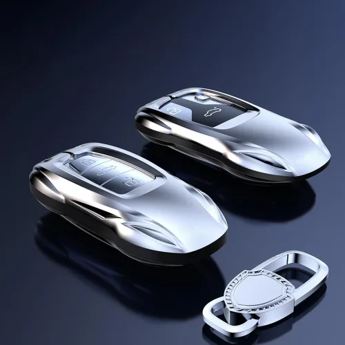 Miniatura 3 de Funda de metal de aleación de zinc para llavero compatible con Audi A6 A7 A8 Q8 SQ8 E-Tron S6 S7 RS6 Q7 Smart Key Fob Cover Cover Shell Shell