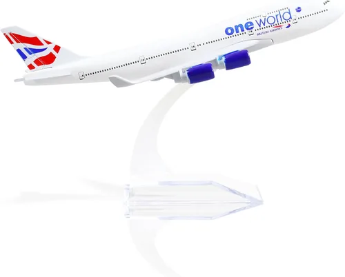 Miniatura 11 de 747 Kit de Modelo de Avión Coreano-1/400 Modelo de Aviones de Metal Fundido a Presión con Soporte (6 pulgadas) Avión Boeing 747 Regalos