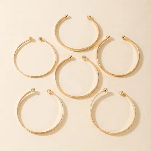 Miniatura 4 de FUTIMELY Stackable Gold Cuff Bracelets Bangle for Woemn,Boho Retro Grace Temperament Wide Face Bracelet Sets,Totem Embossing Love Charm Bracelet