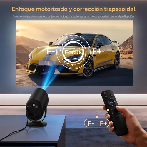 Miniatura 3 de Mini Proyector con WiFi y Bluetooth, Proyector Portátil Nativo 1080P Compatible con 4K con Soporte Ajustable de 180°, Pantalla Máxima de 180