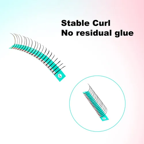 Miniatura 6 de VAVALASH Extensiones de pestañas postizas en abanico con forma de espigas, bandeja mixta de 0.315-0.591 in, rizo C, 0.003 in, negro mate