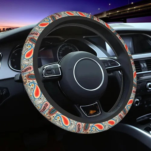 Miniatura 37 de Funda para volante MINIOZE de ojos malvados azules con luna mágica, accesorios para automóvil, linda para mujeres y niñas, universal de 15 pulgadas