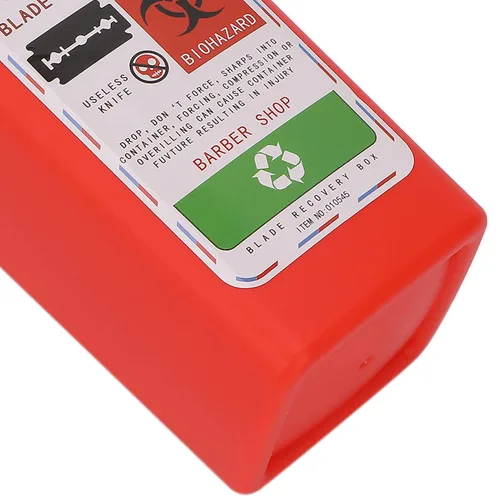 Miniatura 9 de Contenedor de cuchillas de eliminación Peluquería Peluquería Cuchillo de afeitado Caja de recogida de eliminación de cuchillas (rojo)
