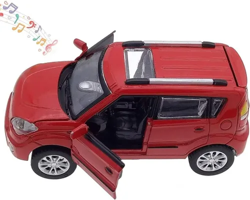 Coches de juguete de fundición a presión, modelos de coches KIA Soul, coches de retroceso, juguete de coche con sonido y luz para niños de 3+ años