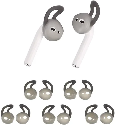 Miniatura 8 de 5 pares de almohadillas de silicona compatibles con AirPods 1 y 2, almohadillas antideslizantes y anticaídas de silicona suave para auriculares