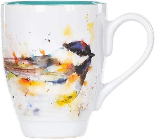 Miniatura 7 de Dean Crouser colección de taza de porcelana con diseño de acuarelas, 16 onzas, Hummingbird