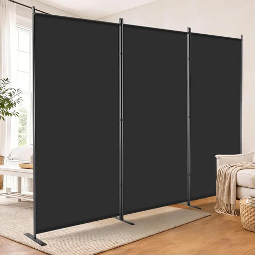 AKTOP Divisor de habitación de 3 paneles de 6 pies a 103 pulgadas de ancho x 70 pulgadas de alto, pantalla de privacidad plegable, separador de