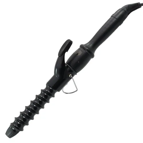 YOMCI - Rizador de pelo en espiral de 1.260 in, rizador de pelo ceámico, rizador para pelo corto y largo, pantalla LCD, pinzas para rizar